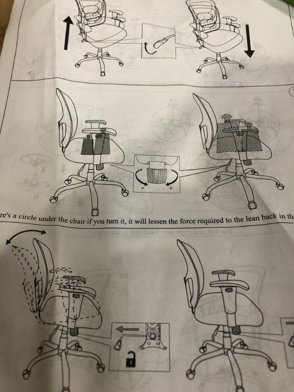 Photo 4 of (see all images) Big and Tall Office Chair 400lbs Desk Chair Mesh Computer Chair with Lumbar Support