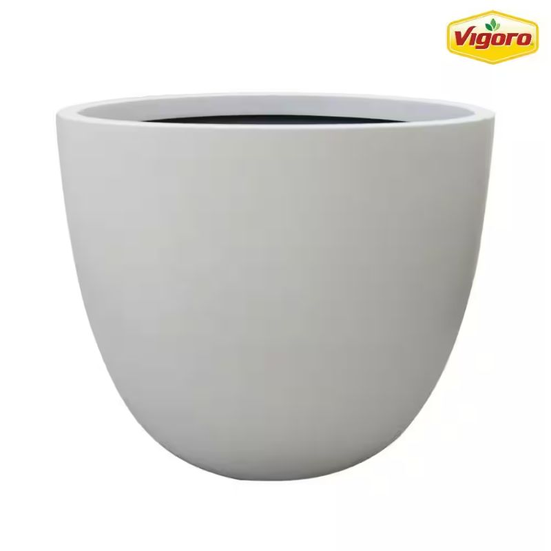 Photo 1 of (Bundle of 2)
14 in. Fresno Medium White High-Density Resin Planter (14 in. D x 12 in. H) With Drainage Hole