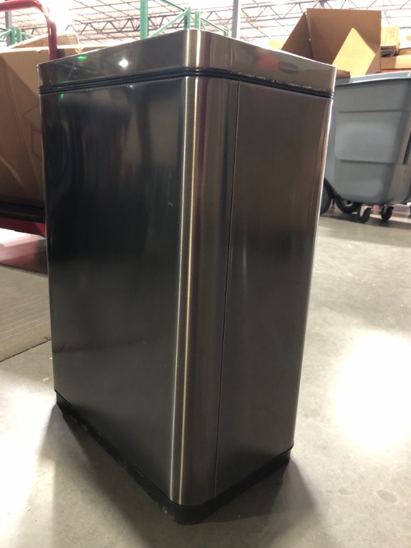 Photo 3 of (READ FULL POST) Rubbermaid Elite Stainless Steel Slim Sensor Trash Can for Home and Kitchen, Batteries Included, 11.8 Gallon, Charcoal