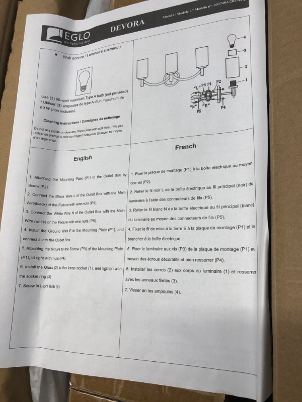 Photo 2 of ***USED - LIKELY MISSING PARTS - UNABLE TO VERIFY FUNCTIONALITY***
EGLO Devora 3-Light Transitional Vanity Light Damp Certificated Wall Sconce Bathroom Dimmable LED Mirror Lighting Fixture, Gold 10.50x22.00x6.00