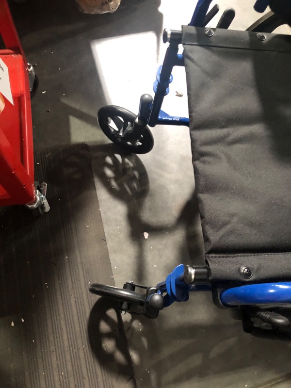 Photo 3 of ***USED - MISSING FOOT RESTS - SEE PICTURES - NO PACKAGING***
Drive Medical Blue Streak Ultra-Lightweight Wheelchair With Flip-Backs Arms & Swing-Away Footrests