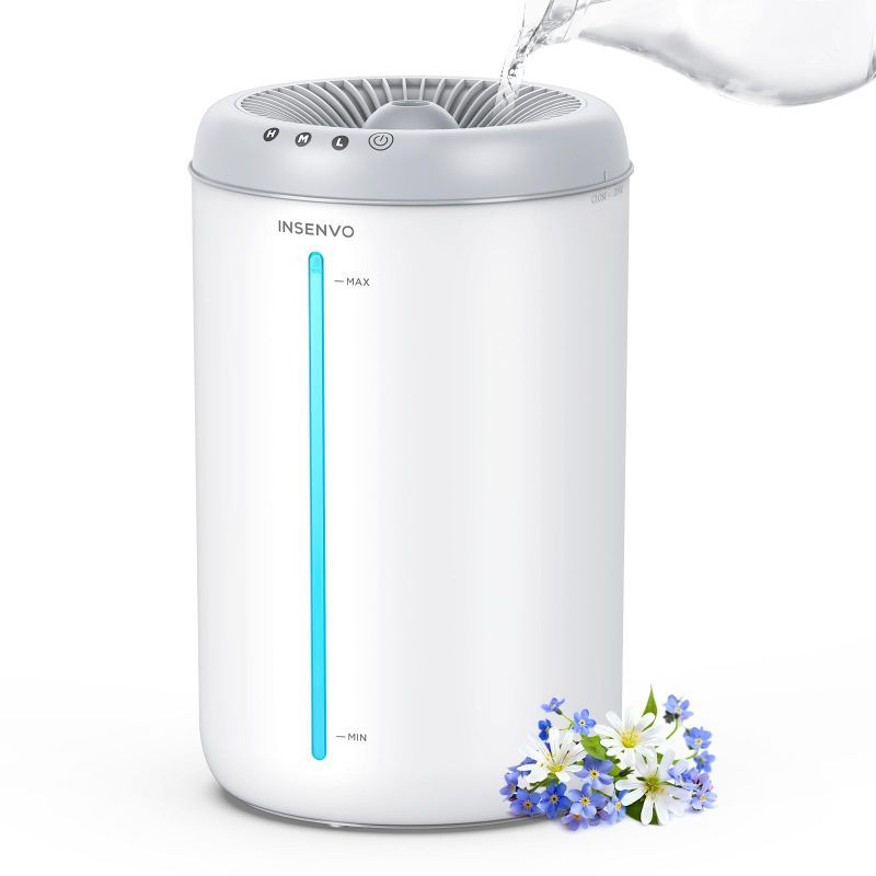 Photo 1 of 4.5L Humidifiers, Top Fill Humidifier for Large Room, Air Humidifiers with Nightlight, Cool Mist Humidifier for Home, Baby, Pets, Plants, Room, Quiet 48 Hours Run Time, Auto Shut OFF Grey