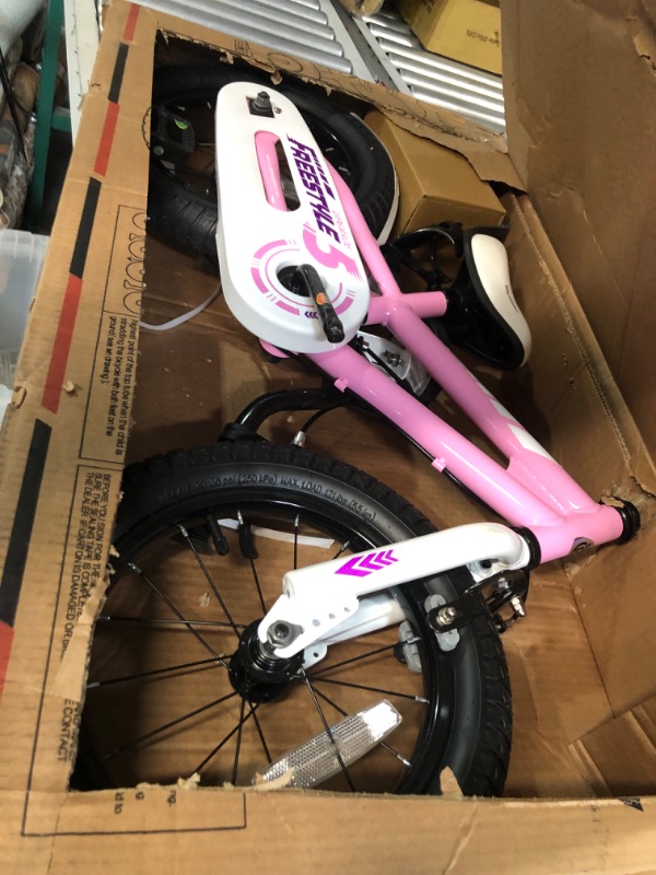 Photo 2 of ***USED - LIKELY MISSING PARTS - UNABLE TO VERIFY FUNCTIONALITY***
Royalbaby Freestyle Kids Bike 2 Hand Brakes 14 Inch Children's Bicycle for Boys Girls Age 3-12 Years