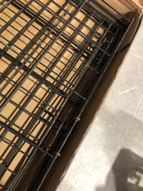 Photo 1 of ***RUSTED - NO TRAY - SEE PICTURES***
Amazon Basics Foldable Metal Wire Dog Crate with Tray, 42" Single Door w/ Divider Crate