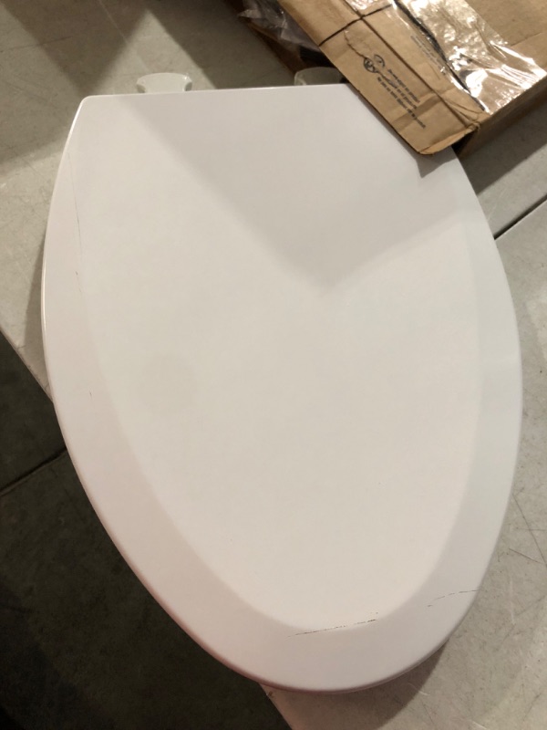 Photo 4 of LOOSE PIECES****Bemis 1500EC 390 Lift-Off Wood Elongated Toilet SEAT, Cotton White