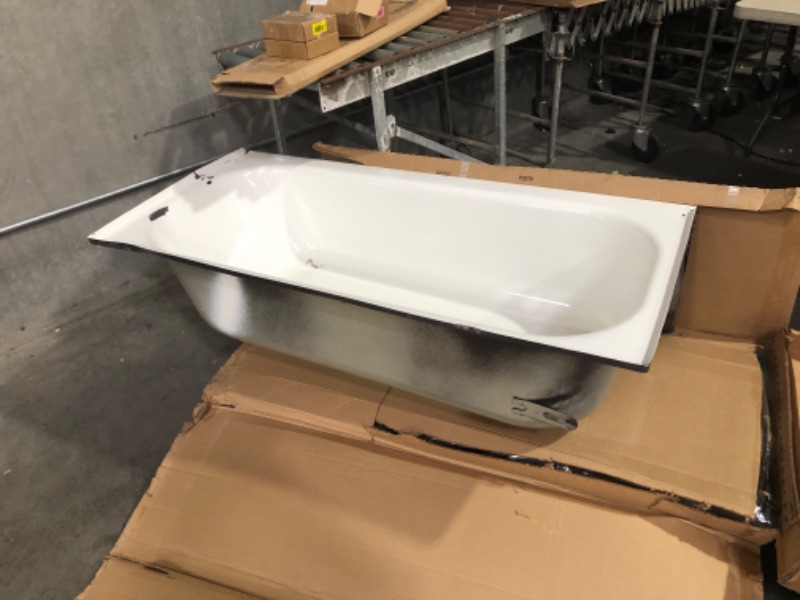 Photo 7 of ***USED - DAMAGED - SCRATCHED AND SCUFFED - SEE PICTURES - NO PACKAGING***
Bootz Industries Maui 60 in. x 30 in. Soaking Bathtub with Left Drain in White