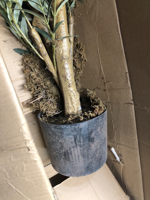 Photo 2 of ***NONREFUNDABLE - NOT FUNCTIONAL - FOR PARTS ONLY - SEE COMMENTS***
Kazeila Artificial Olive Tree 5FT Tall Faux Silk Plant for Home Office Decor Indoor Fake Potted Tree with Natural Wood Trunk and Lifelike Fruits