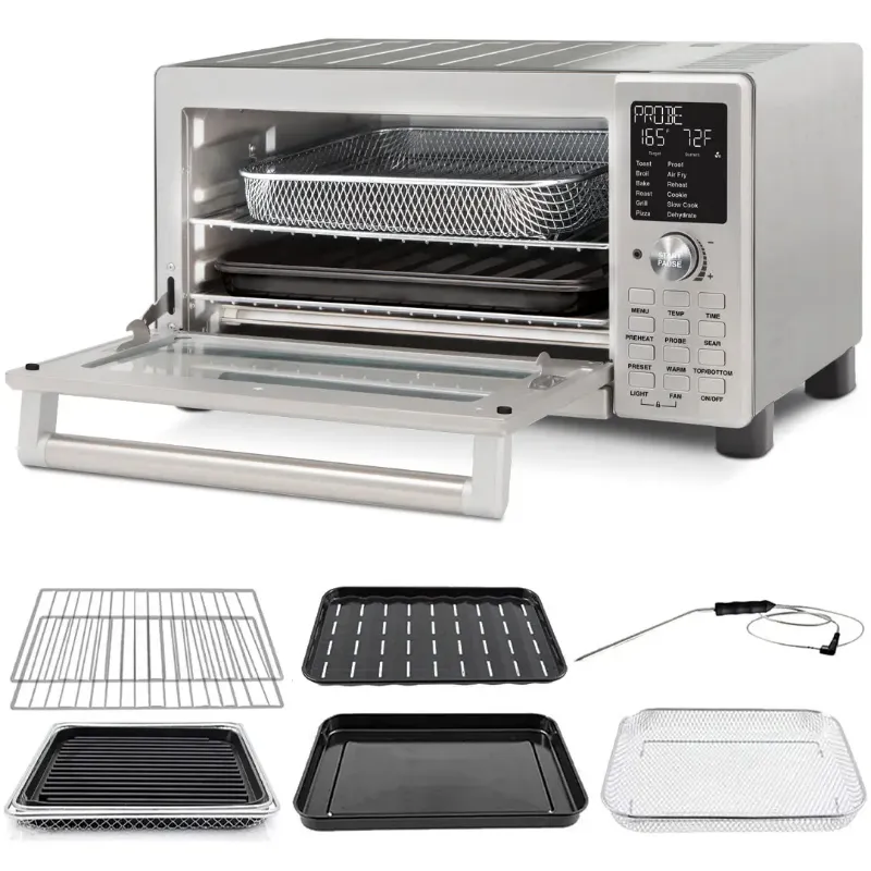 Photo 1 of ***USED - POWERS ON - UNABLE TO TEST FURTHER***
Nuwave Bravo XL Pro Air Fryer Toaster Oven, Improved 100% Super Convection, Quicker & Crispier Results, 112 Foolproof Presets, Multi-Layer Even Cooking, 50-500F, Smart Probe, 30QT, Stainless Steel