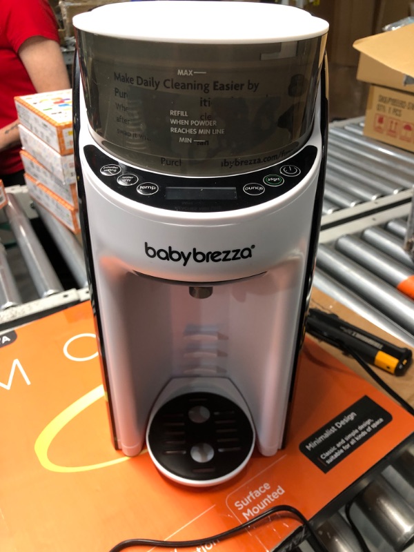 Photo 3 of **BOX IS DAMAGED**
New and Improved Baby Brezza Formula Pro Advanced Formula Dispenser Machine - Automatically Mix a Warm Formula Bottle Instantly - Easily Make Bottle with Automatic Powder Blending