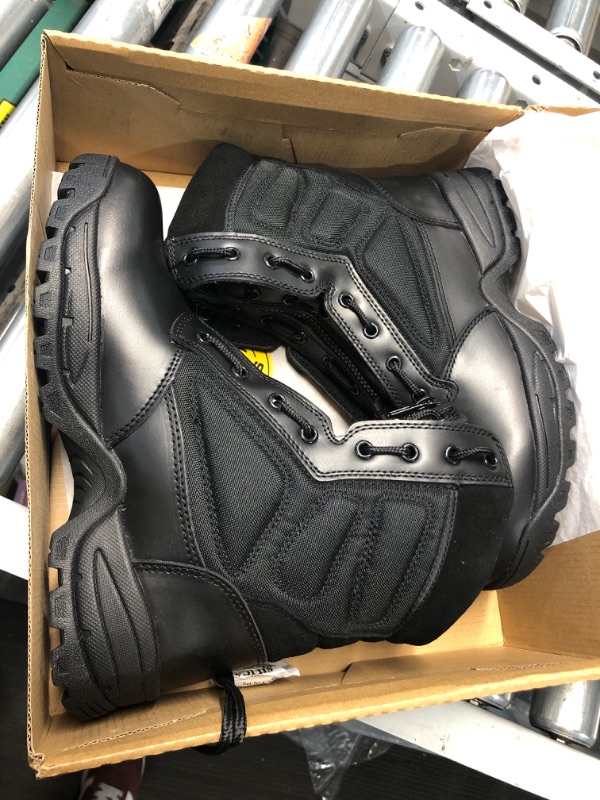 Photo 1 of Men's Military Tactical Work Boots Black Combat Boots, Size 11