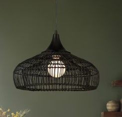 Photo 1 of **MINOR BREAKS**
allen + roth Reece Black Traditional Bell Hanging Pendant Light