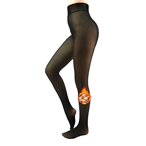 Photo 1 of **NONREFUNDABLE 2 PACK BUNDLE**
X-CHENG Fleece Lined Tights Sheer Women - Fake Translucent Warm Pantyhose Leggings  Black Medium