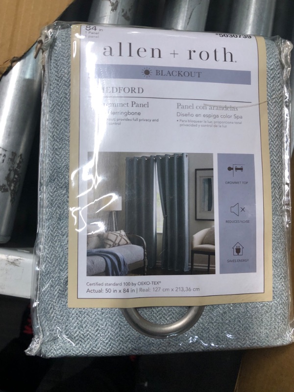 Photo 2 of (READ FULL POST) allen + roth 84-in Spa Blackout Thermal Lined Grommet Single Curtain Panel
