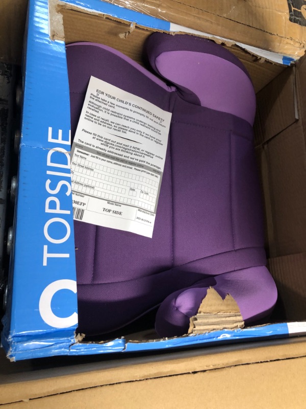 Photo 3 of Cosco Topside Booster Car Seat - Easy to Move, Lightweight Design (Grape), 1 Count (Pack of 1)