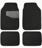 Photo 1 of FH Group F11306BLACKREAR Universal Fit Trimmable Non-Slip Vinyl Black Automotive Floor Mats fits most Cars, SUVs, and Trucks - Rear Set Black - Rear