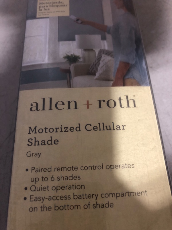 Photo 2 of (see all images) allen + roth  gray Cordless Cellular Shade
