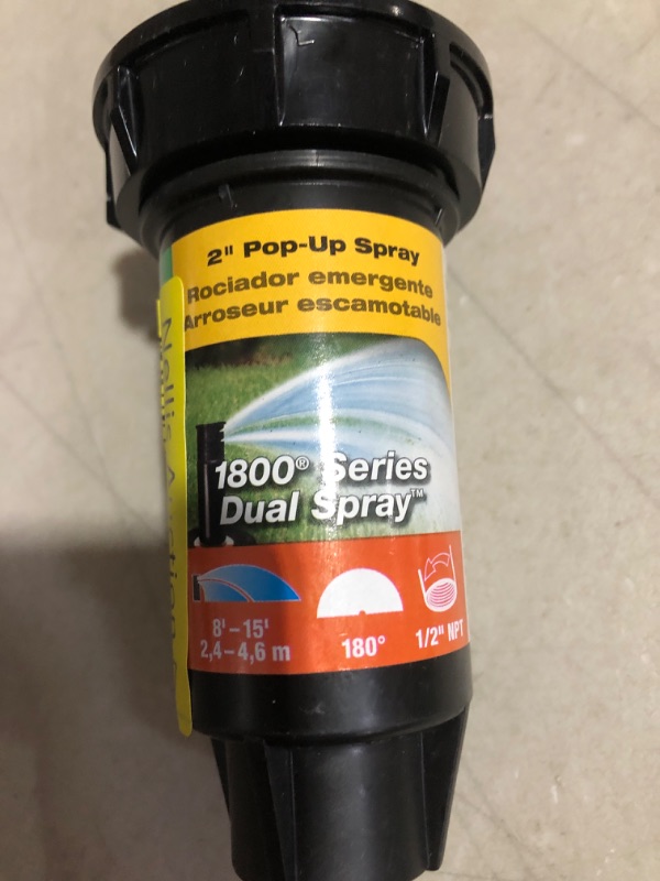 Photo 2 of (see all images) Rain Bird 1800 Series 2 in. Pop-Up Dual Spray Sprinkler, Half Circle Pattern