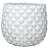 Photo 1 of Pineapple Medium 12 in. x 10.5 in. 14 qt. Weathered White Resin Composite Indoor/Outdoor Planter (PACK OF 4)