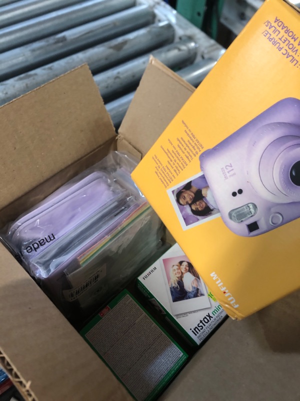 Photo 2 of Fujifilm Instax Mini 12 Instant Camera - Lilac Purple & Case Film Twin Pack (White) Lilac Purple Camera + Camera Case + Instant Film