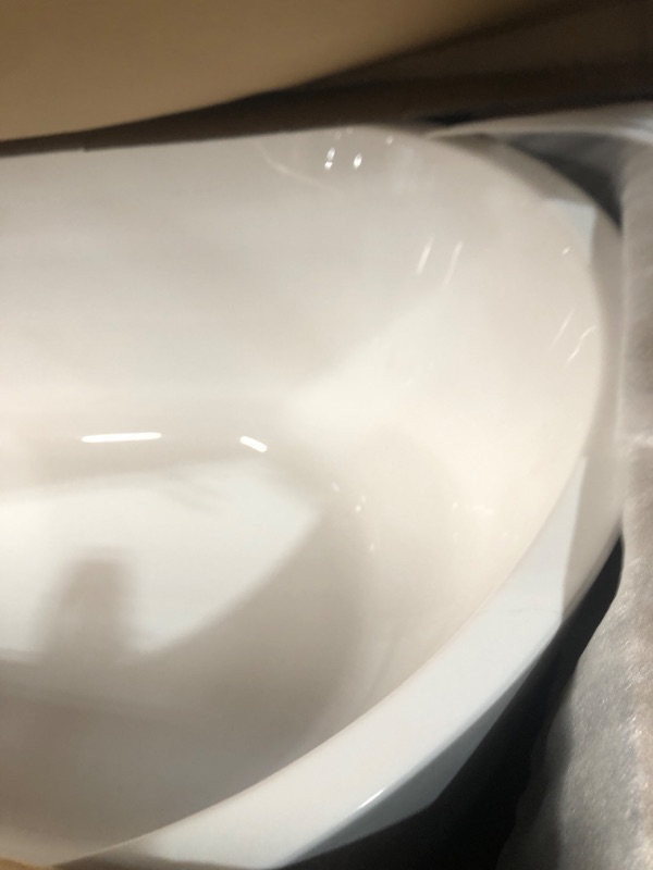 Photo 1 of ***DAMAGED - CRACKED - SEE PICTURES - LIKELY MISSING PARTS***
Brightling 67 in. Acrylic Flatbottom Non-Whirlpool Bathtub in White