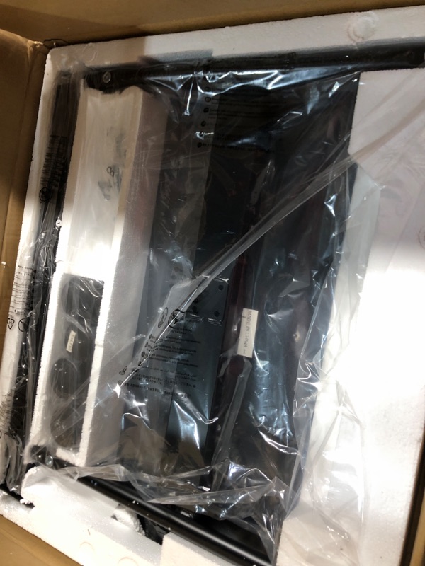 Photo 1 of Small Mobile Laptop Desk with Wheels Portable Adjustable Height Rolling Standing Table for Home, Office and Classroom, 19'' x 28.5'', Black