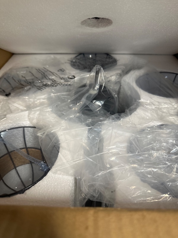 Photo 1 of Ceiling Fans with Lights, Low Profile Lighting & Ceiling Fans with Remote Control, Flush Mount Ceiling Light Chandelier Fan, Farmhouse Bladeless Kitchen Bedroom Lighting Fixtures Ceiling 26” Ceiling Fan