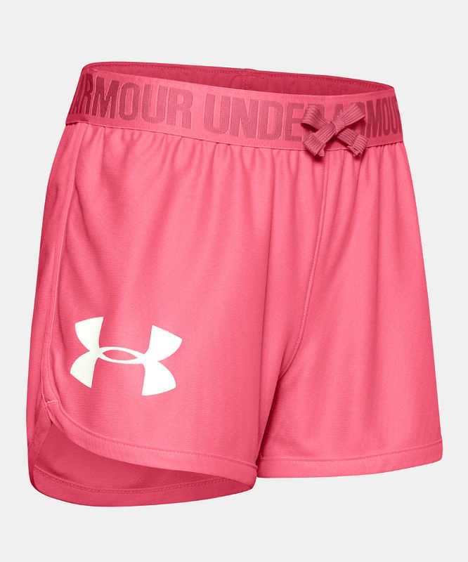 Photo 1 of    Under Armour Girls' Active Shorts Eclectic - Eclectic Pink UV Activated Shorts - Girls
