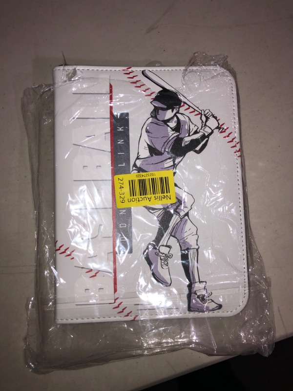 Photo 2 of (READ FULL POST) 400 Pockets Baseball Card Binder, 4-Pocket Card Collections Trading Card Binder 50 Pages Double-Sided Cards Holder with Zipper 3-Ring Card Album for Sports Baseball Card Sleeves Protectors 400 cards Baseball