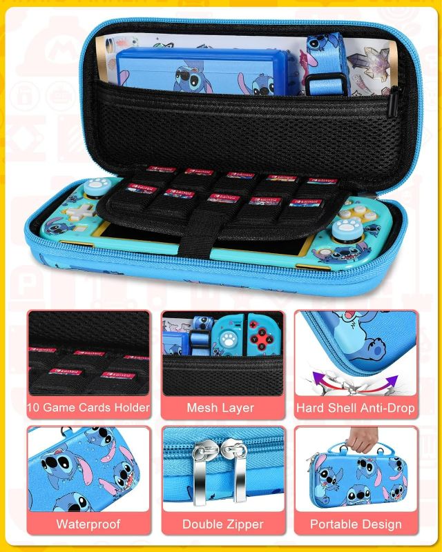 Photo 1 of Nintendo Switch Lite 7 in 1 Storage Accessories Kit with Travel Carrying Case+