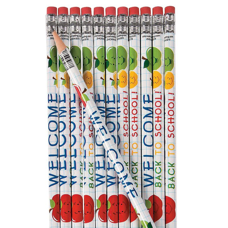 Photo 1 of Fun Express Welcome Back To School Pencils - 24 Pieces - Educational And Learning Activities For Kids *Pack of 2*