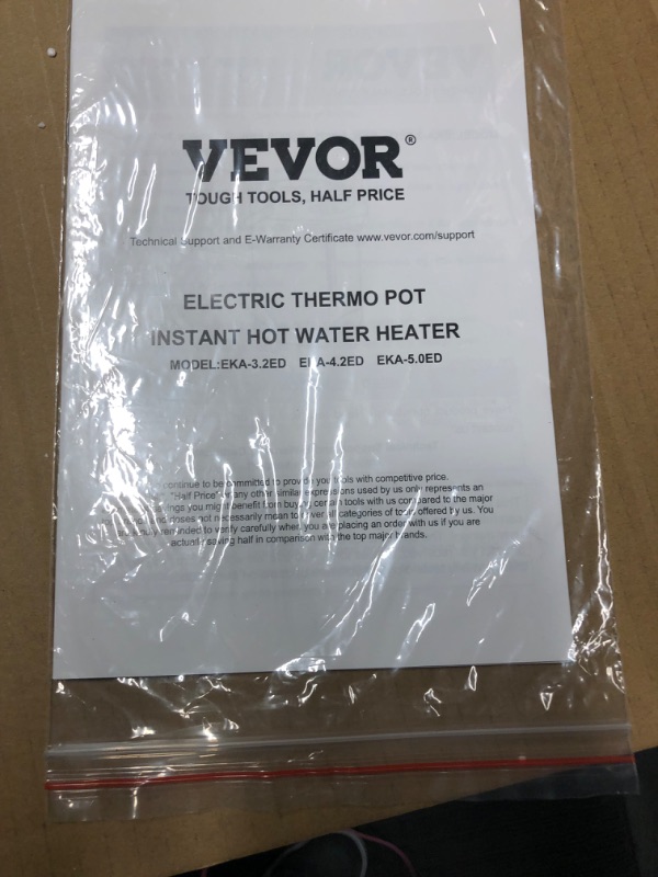 Photo 4 of *** SEE NOTES VEVOR Hot Water Dispenser, Adjustable 4 Temperatures 5L/169 oz - No Power Cord