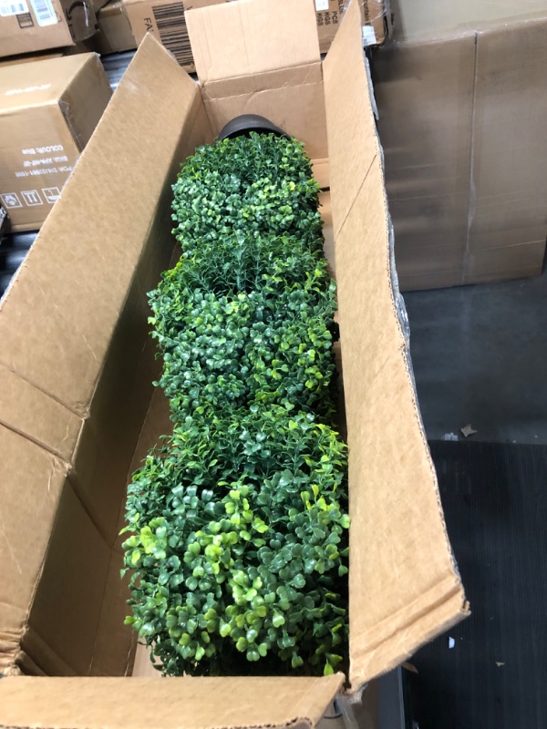Photo 3 of 3ft. Boxwood Triple Ball Topiary Artificial Tree (Indoor/Outdoor)