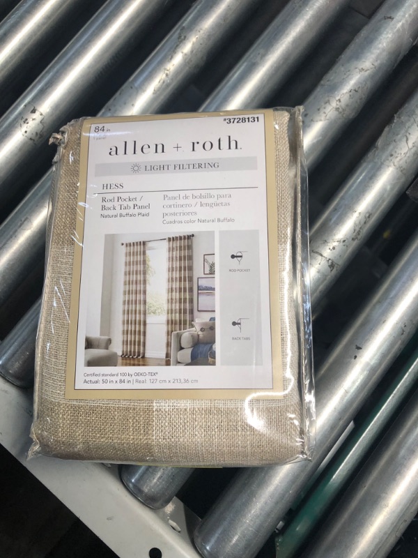 Photo 2 of *****STOCK IMAGE FOR SAMPLE*****
allen + roth 50 x 84-in Hess Polyester Semi-Sheer Single Curtain Panel - Tan