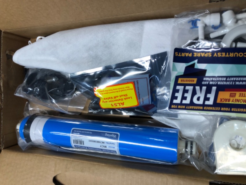 Photo 1 of iSpring RCC7P 75 GPD Reverse Osmosis System with Pump, 5-Stage Boosted Performance Superb Taste Under Sink Reverse Osmosis Drinking Water Filtration System with Brushed Nickel Faucet