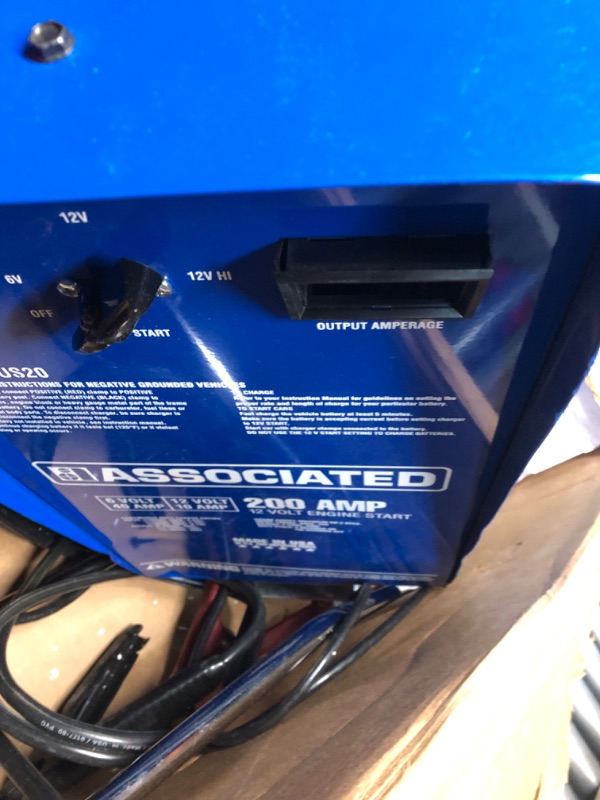 Photo 4 of Associated Equipment US20 6/12 Volt Value Battery Charger Blue 24 Inch