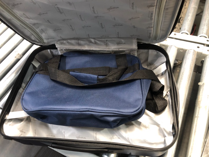 Photo 2 of (READ FULL POST) Wrangler Smart Luggage Set with Cup Holder and USB Port, Navy Blue, 2 Piece 2 Piece Set Navy Blue