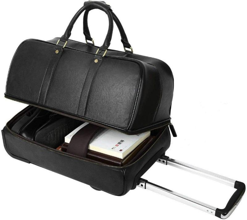 Photo 1 of Leathario Leather Luggage travel duffle bag weekend overnight bag rolling suitcase
