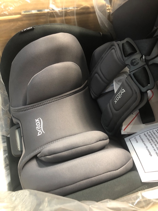 Photo 4 of Britax Poplar S Convertible Car Seat, 2-in-1 Car Seat with Slim 17-Inch Design, ClickTight Technology, Stone Onyx