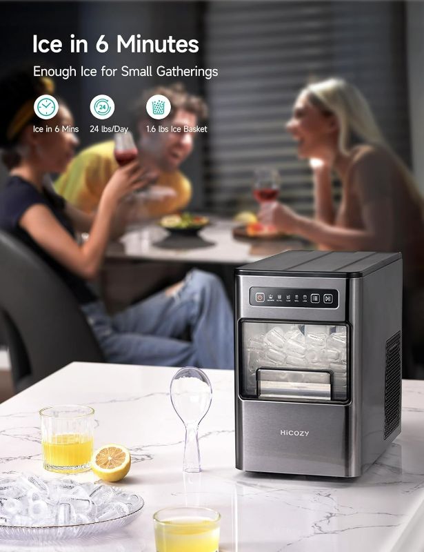 Photo 4 of (NON-REFUNDABLE) HiCOZY Dual-Mode Nugget Ice Maker Countertop Produce Ice in 5 Mins, 55LB Per Day