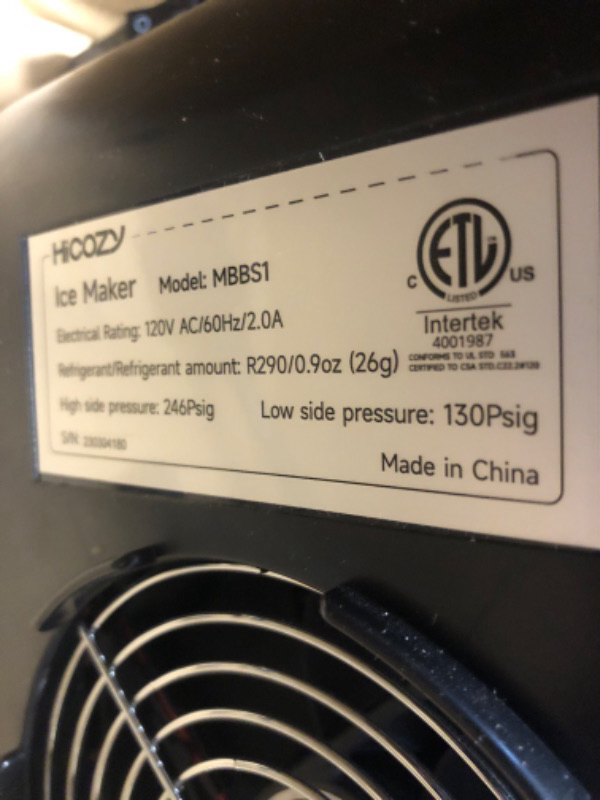 Photo 3 of (NON-REFUNDABLE) HiCOZY Dual-Mode Nugget Ice Maker Countertop Produce Ice in 5 Mins, 55LB Per Day