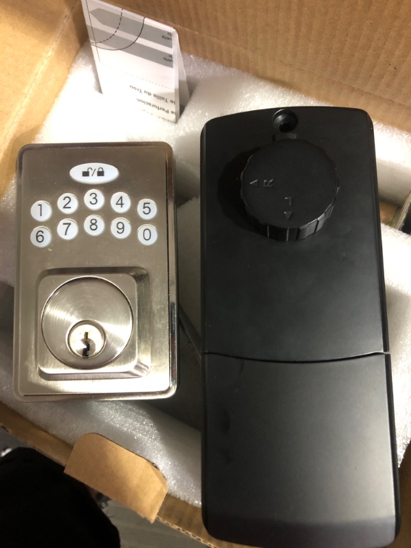 Photo 3 of (see images) Tinewa Keyless Entry Door Lock with 2 Lever Handles, Fingerprint Entry Door Handleset