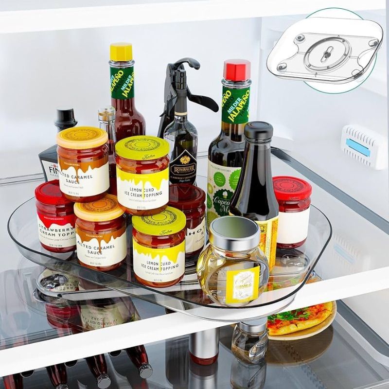 Photo 1 of  Lazy Susan Turntable Organizer for Refrigerator, 360° 