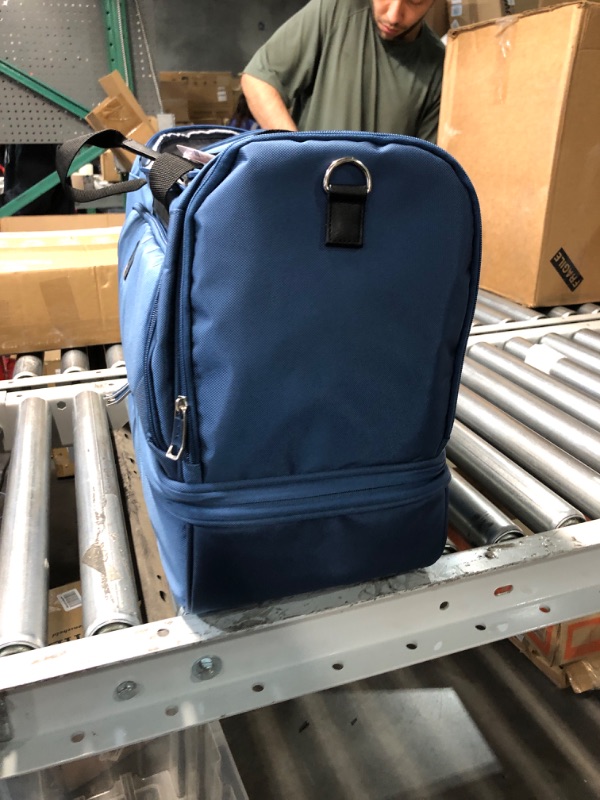 Photo 3 of Travelpro Maxlite 5 Softside Carry-on Weekender with Drop-Bottom Compartment Blue