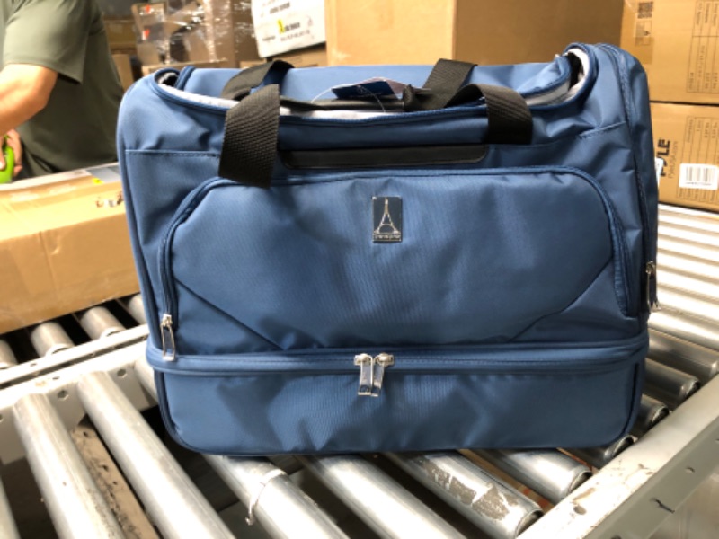 Photo 2 of Travelpro Maxlite 5 Softside Carry-on Weekender with Drop-Bottom Compartment Blue