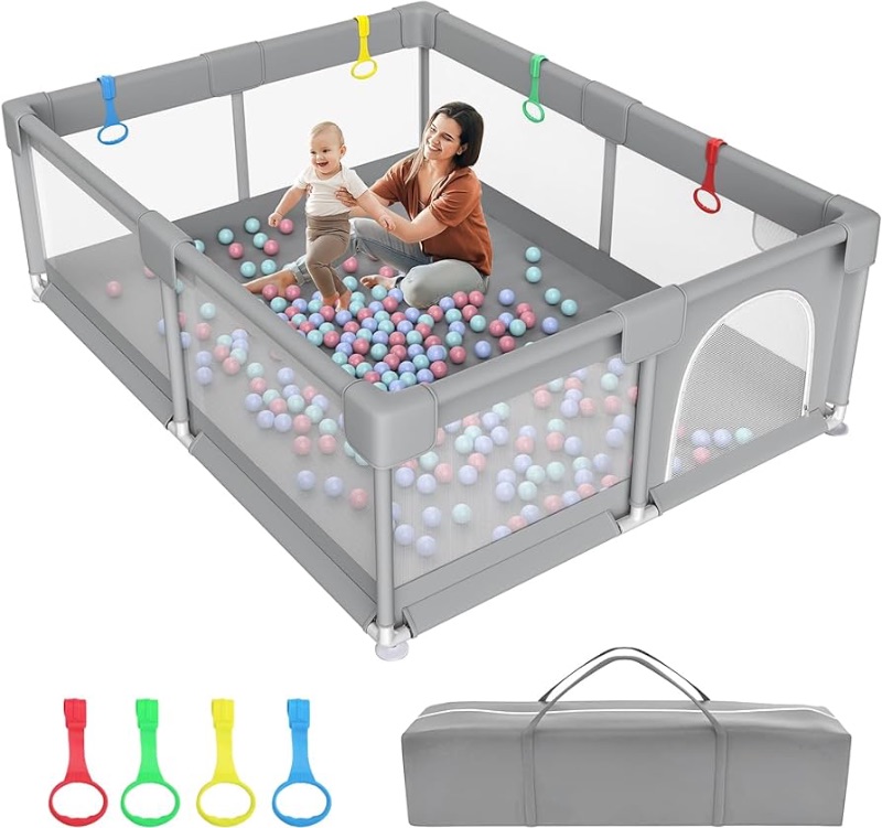 Photo 1 of 79" ×71" Extra Large Baby Playpen, Big Play Pens