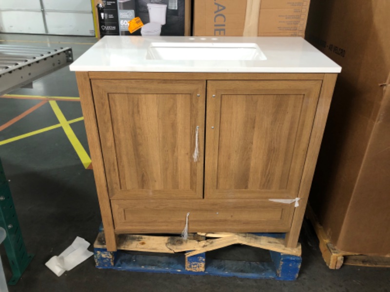 Photo 2 of (used)(please see all images) 36" Single Sink Bathroom Vanity Set with Countertop, Fully-Assembled