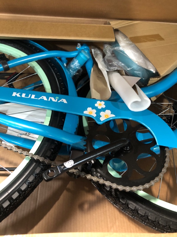 Photo 5 of (PARTS ONLY/ NO REFUNDS) Kulana Hiku Mens and Womens Beach Cruiser Bike, 24 or 26-Inch Wheels, Single-Speed Blue Bike