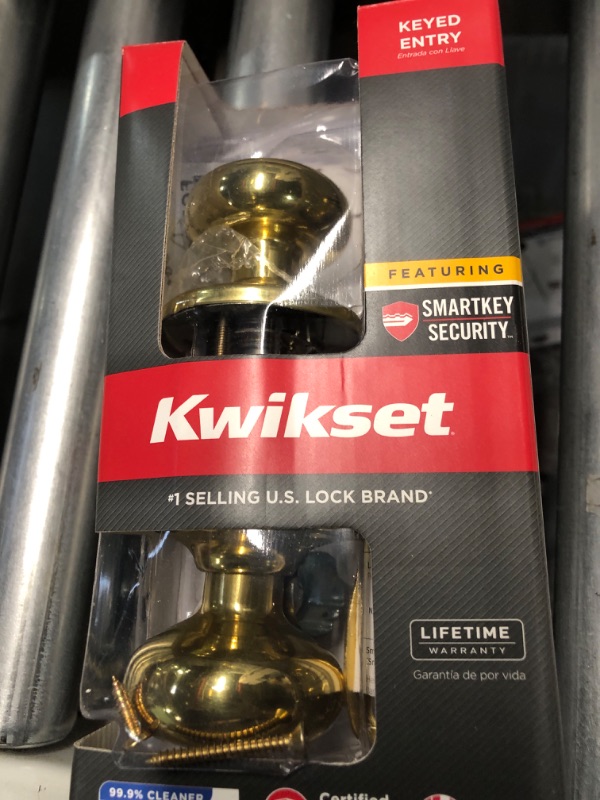 Photo 2 of **FOR PARTS ONLY NON-REFUNFABLE ***
Kwikset Signature Series Juno Polished Brass Smartkey Exterior Keyed Entry Door Knob
