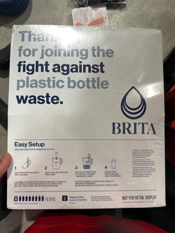 Photo 2 of **NEW**Brita Standard Water Filter, Standard Replacement Filters for Pitchers and Dispensers, BPA Free - 8 Count