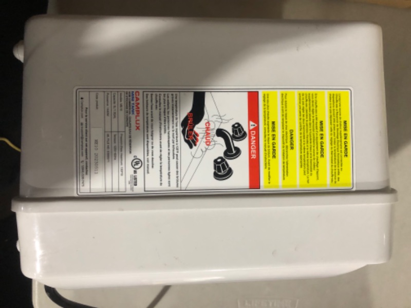 Photo 7 of ***MISSING HOT WATER CAP***
Camplux Electric Water Heater 1.3 Gallon, Hot Water Heater with 43.3'' Cord Plug 1.3 Gallons